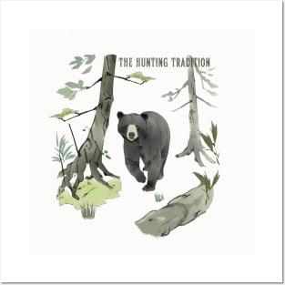 The Hunting Tradition - Bear with no shadows Posters and Art